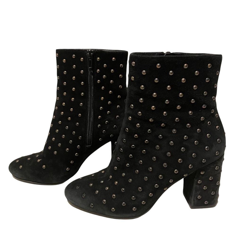 Lucky Brand Black Studded Ankle Boots
